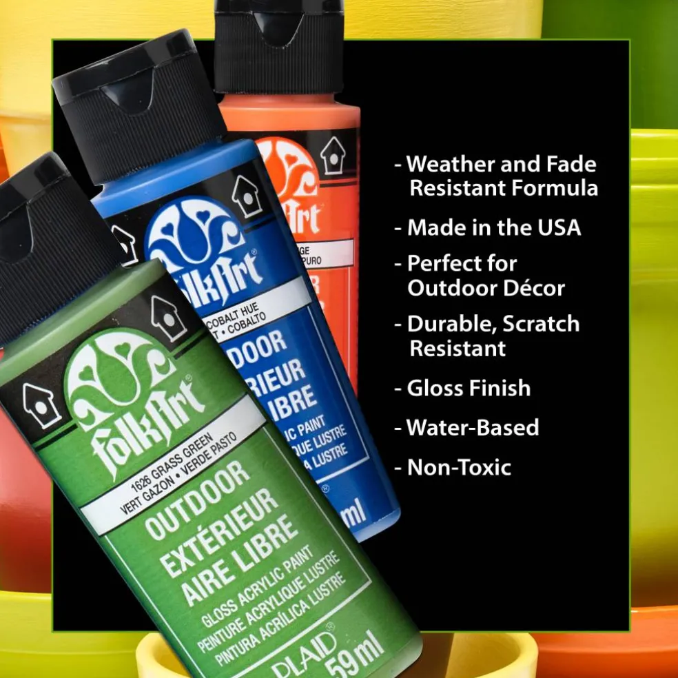 FolkArt® Outdoor Gloss Acrylic Craft Paint 12 Color Set