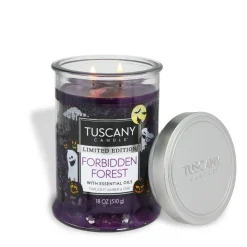 Forbidden Forest: Twilight Amber & Oak Scented Halloween Candle (18 oz)