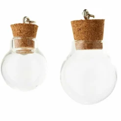 Found Objects™ Clear Round Bottle Pendants by Bead Landing™