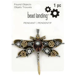 Found Objects Dragonfly Pendant by Bead Landing™
