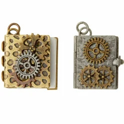 Found Objects™ Oxidized Brass Book Charms By Bead Landing™