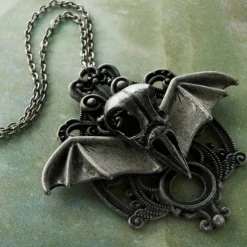 Found Objects™ Oxidized Silver Bat Pendant By Bead Landing™
