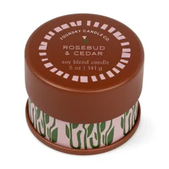 Foundry Candle Co. 5oz. Rosebud & Cedar Soy Blend Candle Tin