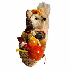 7.5" Fox with Mushroom Basket Decorative Animal by Ashland®