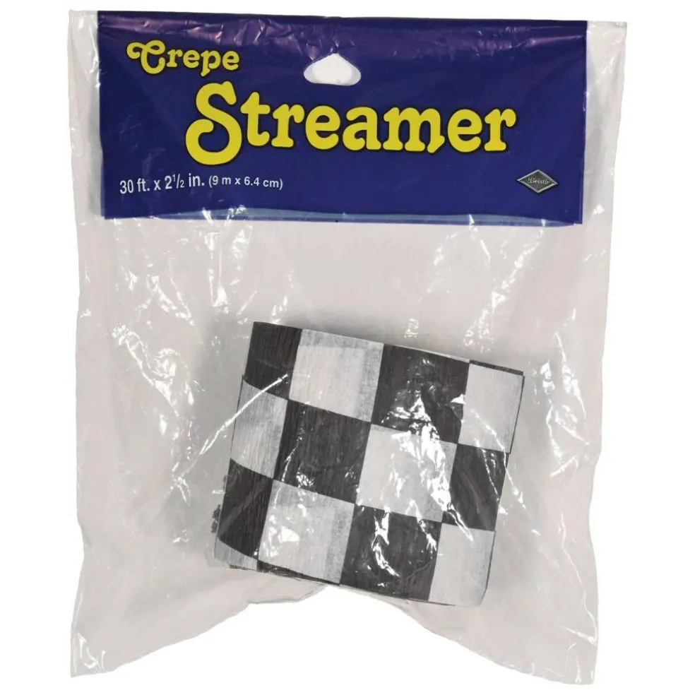 FR Checkered Party Crepe Streamer