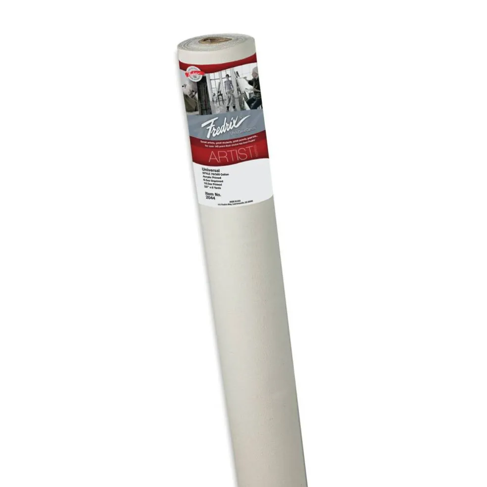 Fredrix Cotton Duck Canvas Roll - 53" x 6 yards, Acrylic Primed