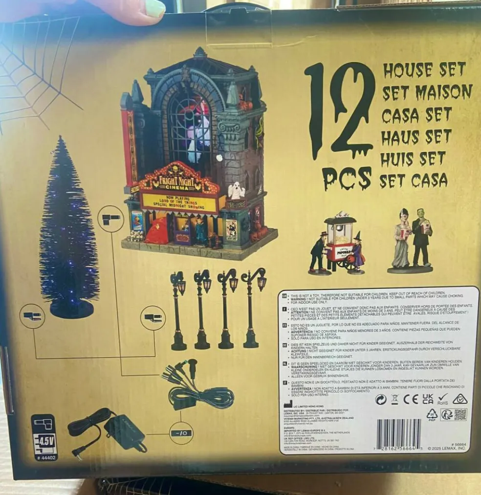 Fright Night Cinema House Set - Lemax Spooky Town