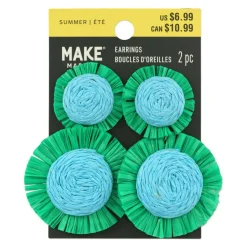 Fringed Raffia Circle Earrings by Make Market®