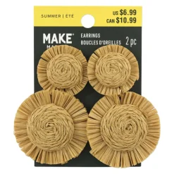 Fringed Raffia Circle Earrings by Make Market®