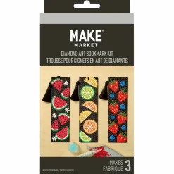 Fruit 3-Piece Diamond Art Bookmark Kit by Make Market®