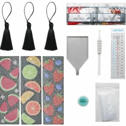 Fruit 3-Piece Diamond Art Bookmark Kit by Make Market®