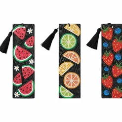 Fruit 3-Piece Diamond Art Bookmark Kit by Make Market®