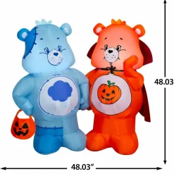 4ft. Airblown® Inflatable Grumpy Bear & Trick-or-Sweet Bear Lighted Décor