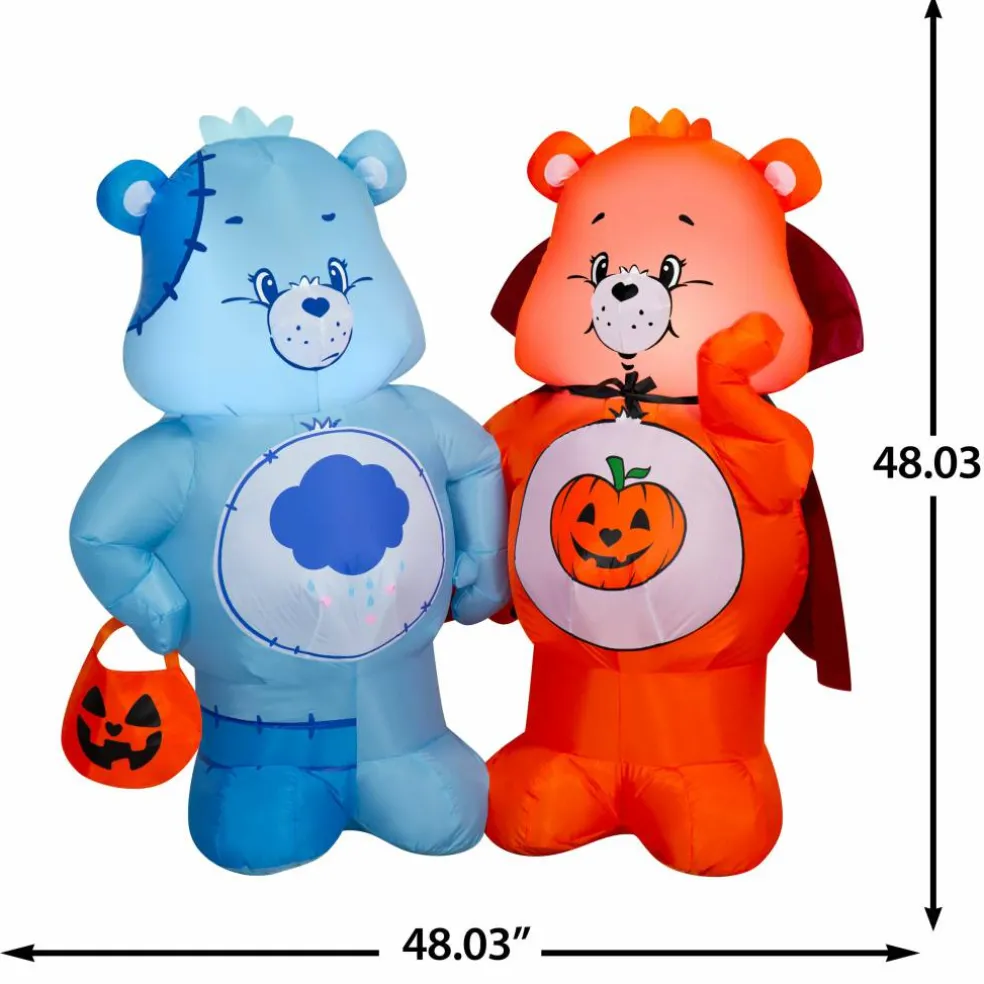 4ft. Airblown® Inflatable Grumpy Bear & Trick-or-Sweet Bear Lighted Décor