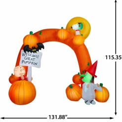 9.5ft. Airblown® Peanuts® Inflatable Great Pumpkin Halloween Archway Yard Décor
