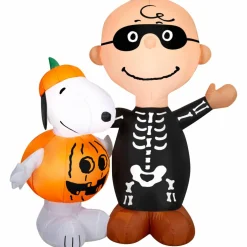 4ft. Airblown® Peanuts® Inflatable Snoopy & Charlie Brown Halloween Scene Lighted Décor