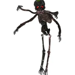 6 Ft Animated Halloween Skeleton Decoration with Sound and Flashing Red Eyes Poseable Arms