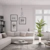 6ft. Artificial Areca Palm Tree in White Decorative Pot