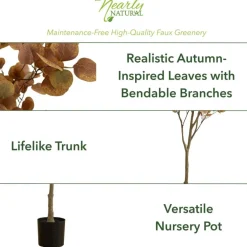 7ft. Artificial Autumn Fall Eucalyptus Tree