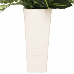 6ft. Artificial Ficus Microcarpa Tree in White Decorative Pot