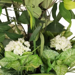 6ft. Artificial Ficus Microcarpa Tree in White Decorative Pot