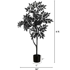 4ft. Artificial Halloween Black Sumac Tree