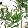 5ft. Artificial Minimalist Olive Tree in White Decorative Planter