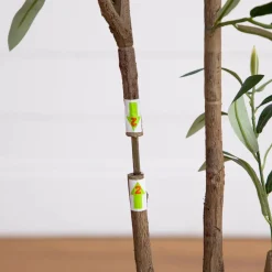 5ft. Artificial Minimalist Olive Tree in White Decorative Planter