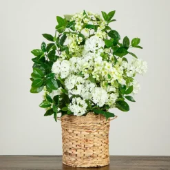 2.5ft. Artificial Mixed Flower Arrangement in Hyacinth Weave Basket