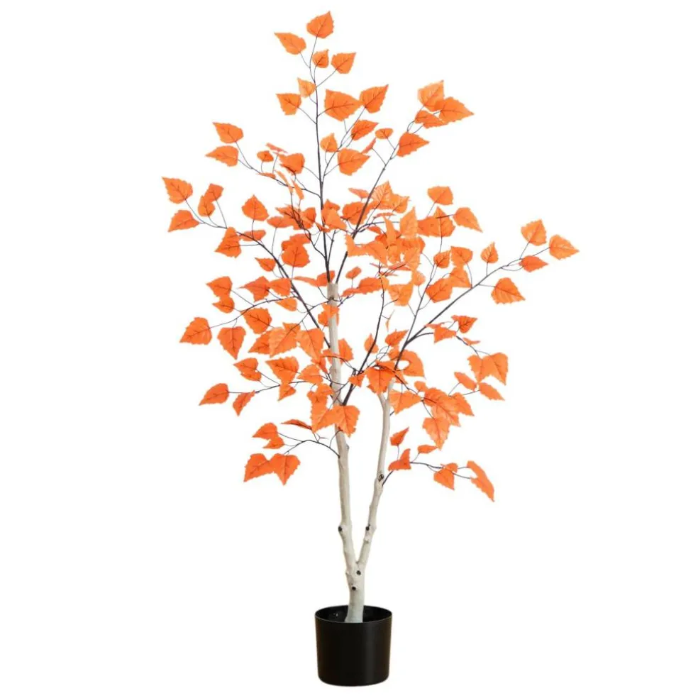 4ft. Autumn Paper Birch Artificial Fall Tree