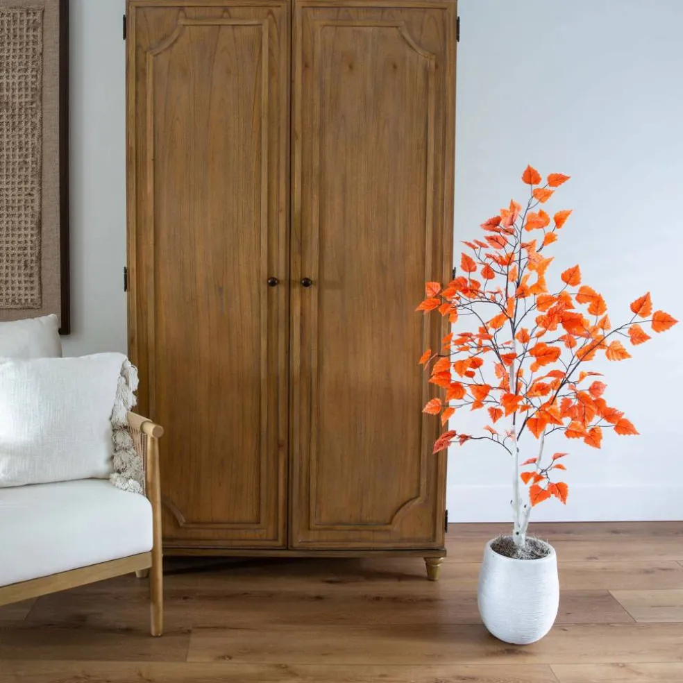 4ft. Autumn Paper Birch Artificial Fall Tree