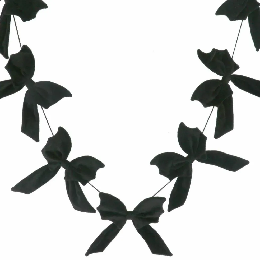 6ft. Black Bow Garland by Ashland®