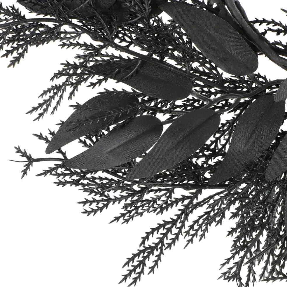 5ft. Black Cedar & Leaves Coiled Garland by Ashland®