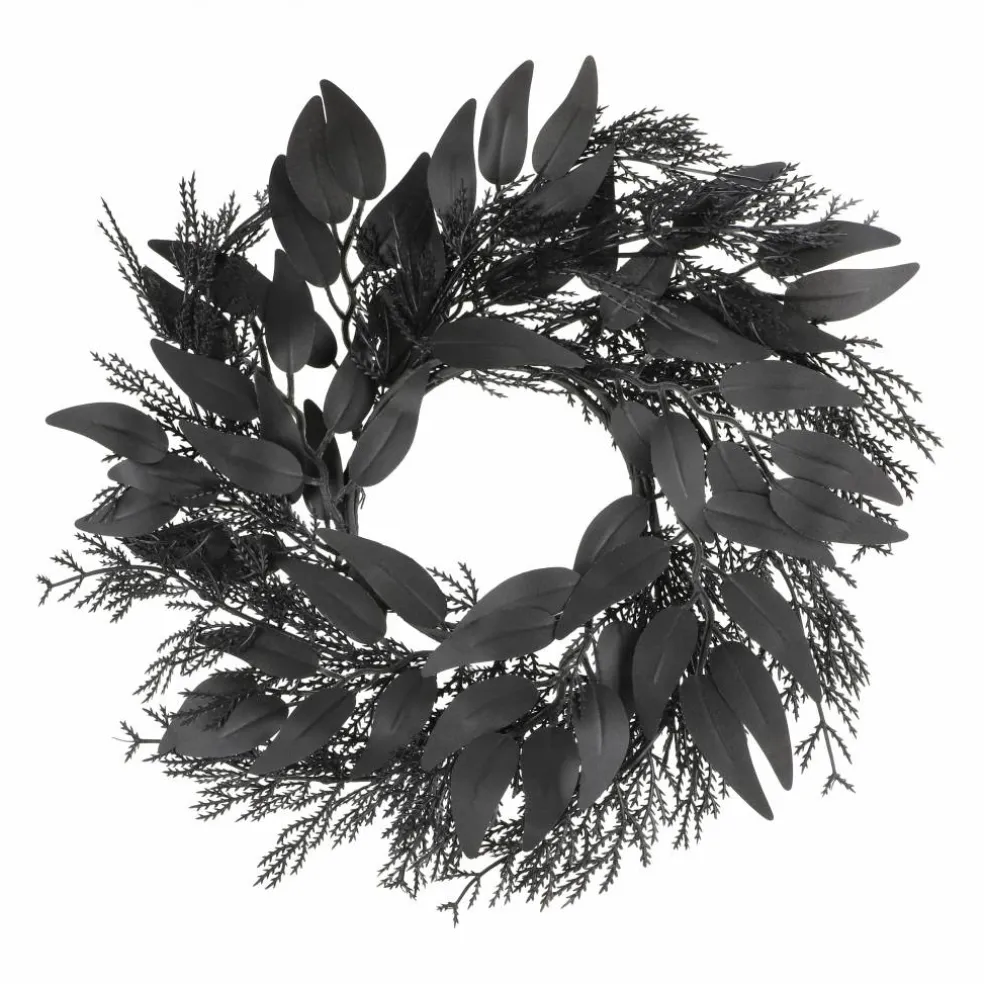 5ft. Black Cedar & Leaves Coiled Garland by Ashland®