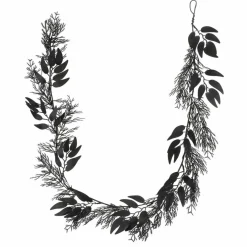 5ft. Black Cedar & Leaves Coiled Garland by Ashland®