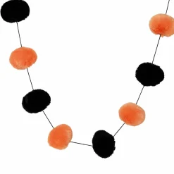6ft. Black & Orange Pom Pom Garland by Ashland®