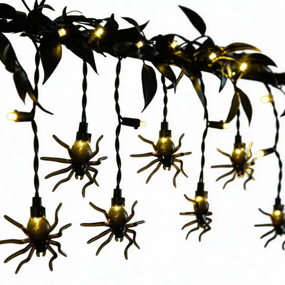 6ft. Black Spider & Light Icicle String Lights by Ashland®