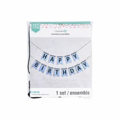 5ft. Blue Happy Birthday Racing Banner Set by Celebrate It™