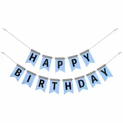 5ft. Blue Happy Birthday Racing Banner Set by Celebrate It™