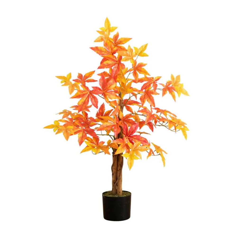 3ft. Deluxe Potted Artificial Autumn Maple Tree