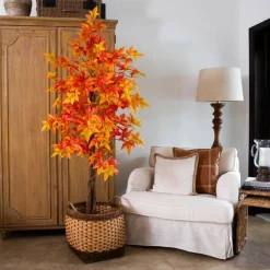 6ft. Deluxe Potted Artificial Autumn Maple Tree