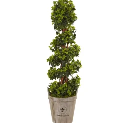 4ft. English Ivy Tree in Farmhouse Planter