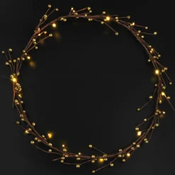 5ft. Gold Berry Branch LED Garland String Lights by Ashland®