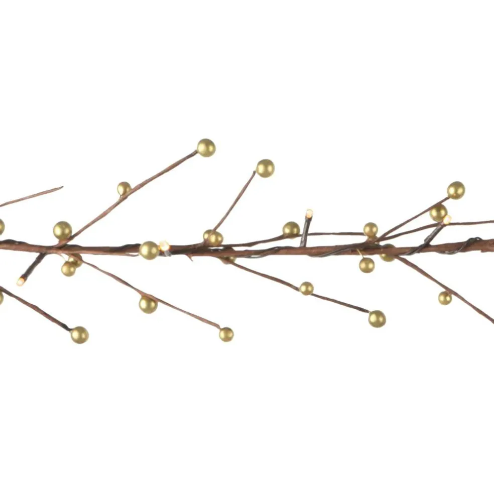 5ft. Gold Berry Branch LED Garland String Lights by Ashland®