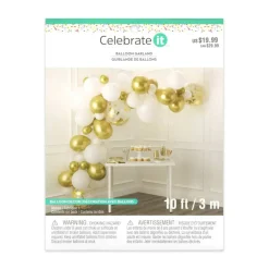 10ft. Gold & White Balloon Garland by Celebrate It™