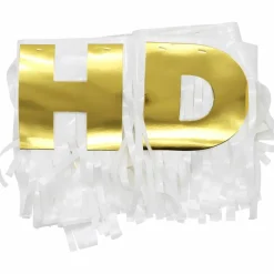 6.5ft. Gold & White Happy Birthday Fringe Banner by Celebrate It™