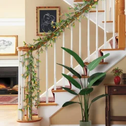 5ft. Green and Yellow Mistletoe with Berries Spring Garland