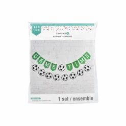 5ft. Green, Black & White Game Time Soccer Banner Set by Celebrate It™