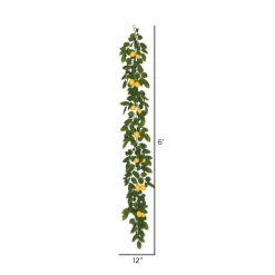 6ft. Green & Yellow Salal Leaf Lemon Garland