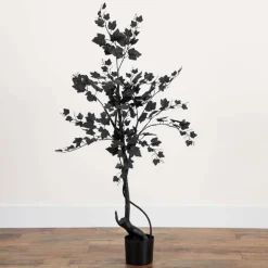 4ft. Halloween Black Maple Artificial Potted Tree